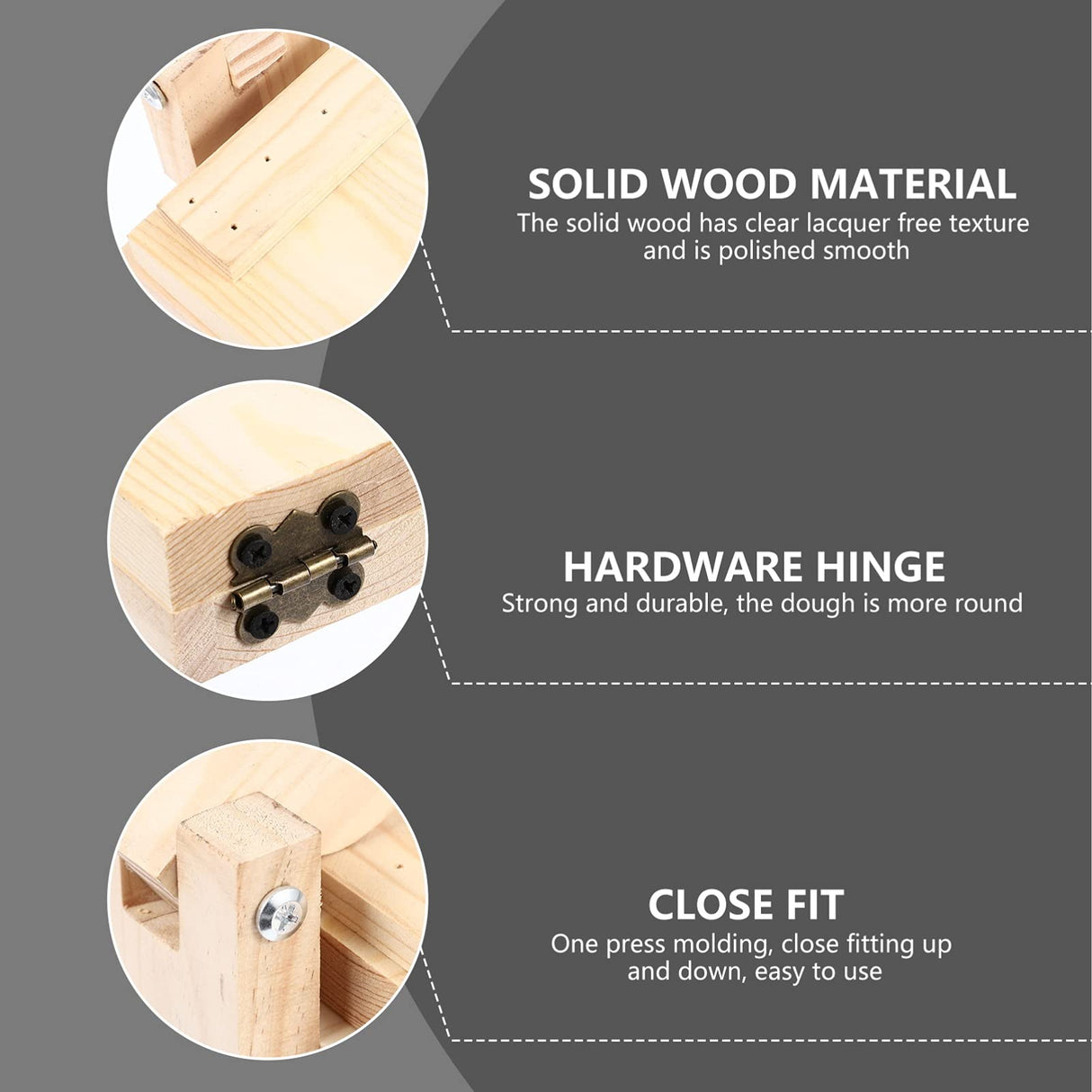 DOITOOL Wood Tortilla Press Dumpling Skin Maker Presser, Wood Dough Presser Traditional Tortilla Sope Maker, Heavy Duty Corn Tortilla Machine DOITOOL