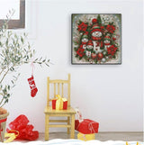 Christmas Stamped Cross Stitch Kits - Needlepoint Counted Cross Stitch Kits for Beginner Adult Crossstitching Printed Dimensions Snowman Patterns Stitch Embroidery Kits Arts and Crafts Paintcolor