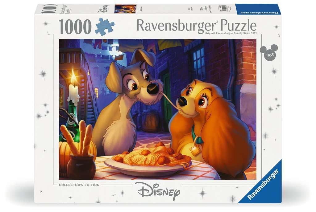 Ravensburger Disney Lady and The Tramp 1000 Piece Jigsaw Puzzle for Adults - 12000003 - Handcrafted Tooling, Made in Germany, Every Piece Fits Together Perfectly Ravensburger