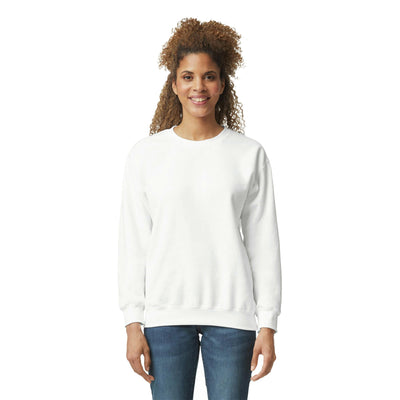 Gildan Adult Fleece Crewneck Sweatshirt, Style G18000, Multipack, White (1-Pack), Large