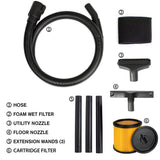 Vacmaster 3 Peak HP 5 Gallon Shop Vacuum Powerful Suction Wet Dry Vacuum Cleaner with Blower Function 1-1/4 inch Hose 10ft Power Cord Vacmaster