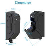 VERPROOF Biometric Gun Safe for Handgun Drop Down Pistol Safe, Smart Pistol Safe with Fingerprint, PIN Code, Key Access for Nightstand, Desk, Bedside, Low-Vis Mode, Type-C Power VERPROOF