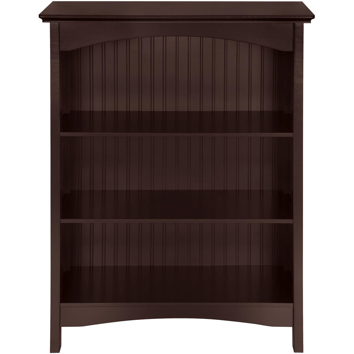 eHemco 3 Tier Bookcase with 2 Arched Supports, 40 Inches, Cherry eHemco