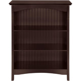 eHemco 3 Tier Bookcase with 2 Arched Supports, 40 Inches, Cherry eHemco