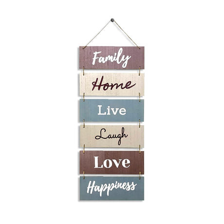 Hanging Wall Decor Sign - Welcome Vertical Wall Art Decorations, Rustic Home Accessories for Living Room, Bedroom, Family, Dining, and Kitchen, Outdoor Signs for House, Live, Laugh, Love Plaques EcoRise