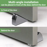 Large Door Stopper - Metal Door Wedge, Tall Door Stopper, Spring Rubber for Extra Strong Grip (Silver, 1 Pack) MAOBUYOU