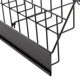 Metal Wire Magazine Rack, 6 Tier Tabletop Book Dispaly Stand, Collapsible Commercial Display Holder for Comic, Greeting Card, Literature, Trade Show, Art Print (Black) Netcoin