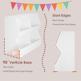 DINZI LVJ 4-Cubby Kids Bookshelf & Toy Storage Cabinet - White Wooden Organiser for Bedroom, Nursery & Playroom DINZI LVJ