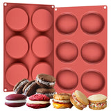 CAKETIME Muffin Top Pan - 3 inch Round Silicone Egg Molds for Breakfast Sandwiches, Nonstick Egg Baking Pan for English Muffins, Whoopie Pies, Corn Bread, Egg bites, Tarts 2 Pack CAKETIME