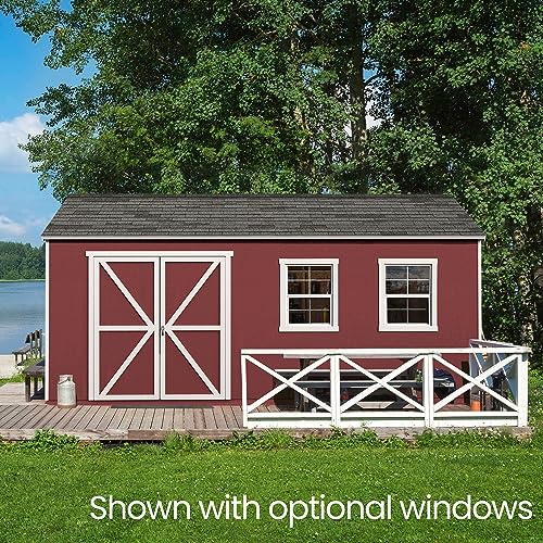 Handy Home Products Rookwood 10x12 Do-It-Yourself Wooden Storage Shed Brown Handy Home Products