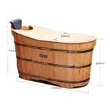 Axdwfd Solid Wood Bathtub, Free-Standing Soaking Non-Slip Bathtub, Very Suitable for Family Children Bathing Bucket Axdwfd