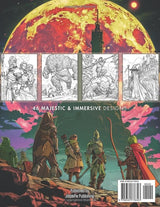 Epic Dark Fantasy Coloring Book for Adults & Teens - Intricate Gothic & Medieval Art with Knights, Dragons, Goblins, Castles, Elves, Wizards, and Dark ... Relief and Creativity (Adult Coloring Books) WoodArtSupply