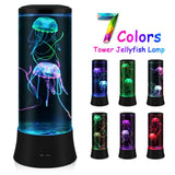 EDIER Jellyfish Lamp,LED Fantasy Jellyfish Light Lamp,7 Color Setting Jellyfish Tank Table Lamp Decorations for Home Office Decor Great Gifts for Kids EDIER