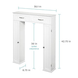 Zenna Home Over The Toilet Storage Cabinet with Shelves, White – Bathroom Organizer with Adjustable Shelving, Fits Above Toilet – Space-Saving Over Toilet Storage with Doors, Premium Classic Design Zenna Home