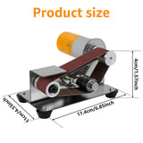 Mini Belt Sander Multifunctional Electric Belt Grinder 7 Adjustable Speed Low Noise 15° Cutter Sharpener Sander Tool Small Polishing Grinding Machine for Metal Jewelry Cutter US Fizocosisto