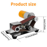 Mini Belt Sander, 15° Electric Spindle Knife Sharpener Bench Grinder Sanding Machine, 7 Adjustable Speed Electric Belt Grinder, Polishing Grinding Machine for Metal Jewelry Abizarch