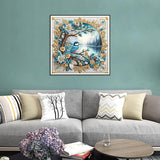 Stalente Diamond Painting Kits for Adults Bird, 5D Special Shape Diamond Art Kits for Beginners, Crystal Rhinestones Diamond Painting for Home Wall Decoration Gift 12×12inch, Flower Stalente