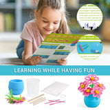 Crystal Flower Growing Kit - Crafts for Girls Ages 6-8 - Create Flowers Crystals Science Experiment Kit - STEM Educational Toys Gifts for 6+ Eggbox