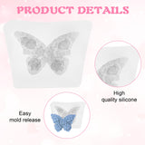 2Pcs Flower Butterfly Silicone Molds, Floral Butterfly Candle Molds Epoxy Resin Molds for Candle Making Clay Plaster Soap Mold Silicone Mold for DIY Scented Candles Polymer Clay Craft Plaster AHQiZFX