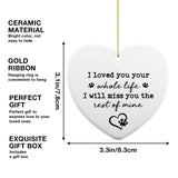 Pet Memorial Ceramic Ornament Keepsake in Memory of Dog - Sympathy Gift for Loss and Bereavement - Pet Remembrance Lzisocnrt