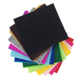 42pcs Felt Fabric Sheet 4"x4" Assorted Color DIY Craft Squares Nonwoven 1mm Thick flic-flac
