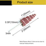 3x10 mm Cone Shape Abrasive Flap Wheel,Sandpaper Grinding Head for Rotary Tool, 3mm Shank 45Pcs,Used for Groove, Gap, Corner polishing FPPO