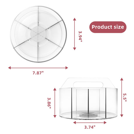 Absonic Acrylic Pen Holder Pencil Organizer, 360-Degree Rotating Pencil Holder, Crayon Organizers for Kids Marker Organizer Caddy Art Supply Kids Desk Organizers for Office Home School Absonic