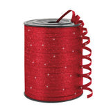 Red Glitter Curling Ribbon, 1/5" Wide x 500 Yards Christmas Curling Ribbons for Gift Wrapping, Party Decoration, Balloon String, Crafting, Balloon Ribbons for Florist Flower (1 Roll) KMER LIFE