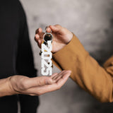 LUOZZY 30 PCS 2025 Sublimation Keychain Blanks for DIY Crafts Heat Transfer Sublimation 2025 Keychain Customized Key Ring for 2025 New Year Graduation LUOZZY