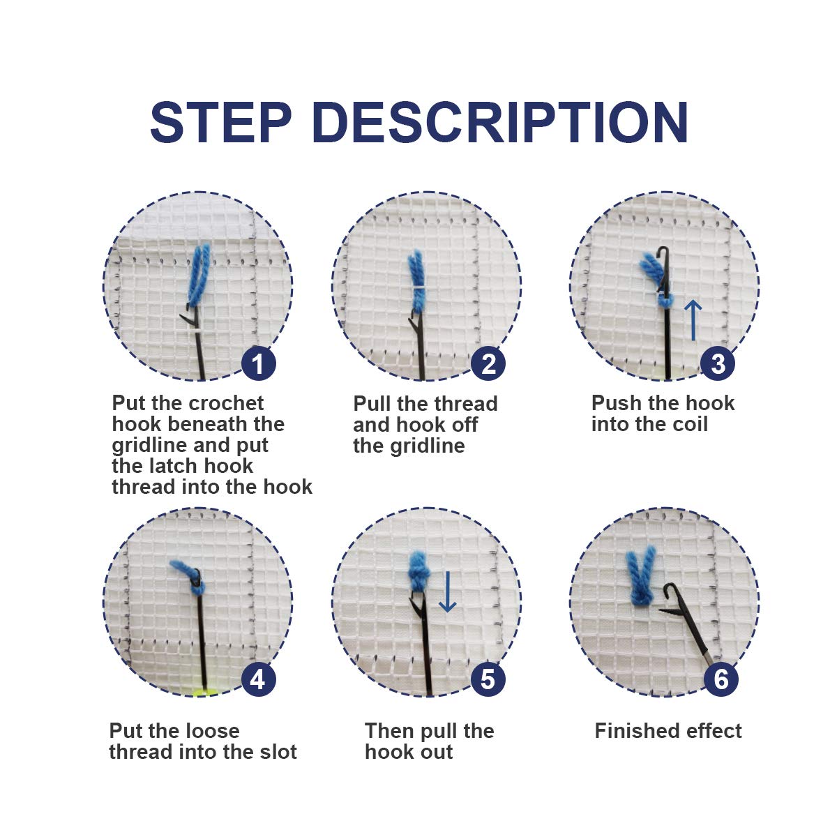 ROCKY&CHAO Latch Hook Kits Home Rug for Home Decoration 60 x 40 cm, DIY Latch Hook Kits, Rug Making Kit for Adults and Kids 23.6"x15.7", Birthday Gifts for Woman(Home) ROCKY&CHAO