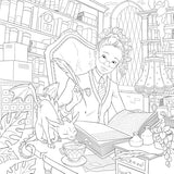 Everyday Magic: A Cozy Fantasy Coloring Book (Dover Adult Coloring Books) WoodArtSupply