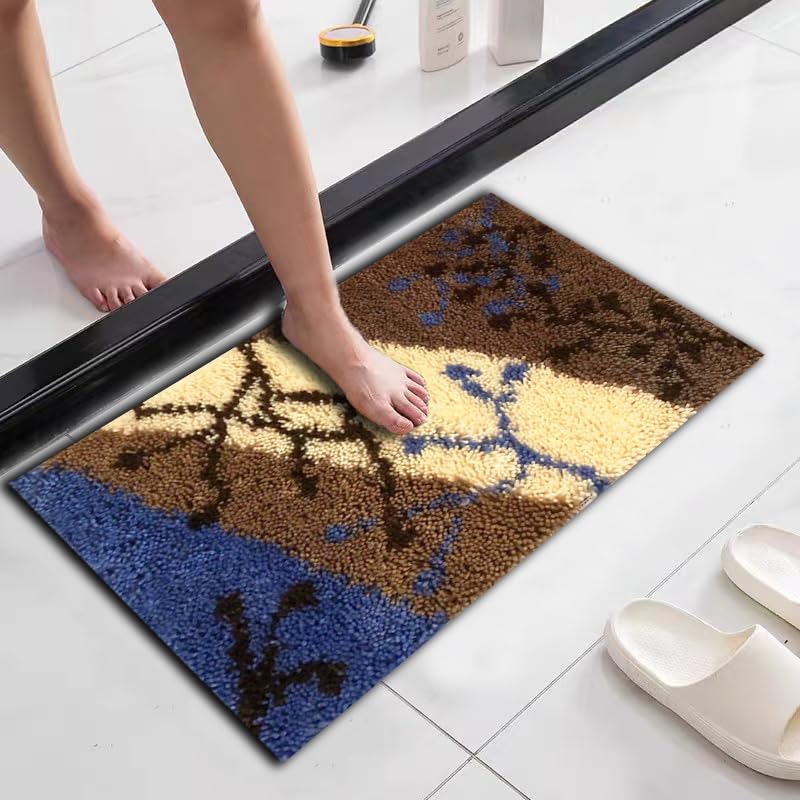 YAKOLECI Latch Hook Kits for Adults, Pre-Printed DIY Rug Crafts Arts Carpet for Home Decoration Festival Gift (23.6" X 15.8" Atom) YAKOLECI