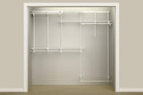 ClosetMaid ShelfTrack Wire Closet Organizer System, Adjustable from 5 to 8 Ft., With Shelves, Clothes Rods, Shoe Shelf, Hardware, Durable Steel, White ClosetMaid