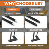 Genius Iron Hairpin Table Legs 16 inch, 3/8" Solid Metal Steel Firm Welding Home DIY for Coffee Table, Bench, Chair with Rubber Floor Protectors, Black, 4 PCS Genius Iron