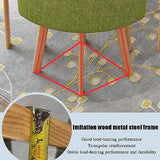 GAZOGJ Modern Round Dining Table Set with 4 Chairs for Small Office Conference Room 80cm,Pu Red-80cm(31.5") GAZOGJ