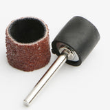 50pcs Sanding Drum Bands 40 Grit with 5pcs Sanding Mandrel Kit Rotary Nail Drill Tool 1/2 Inch Newzoll