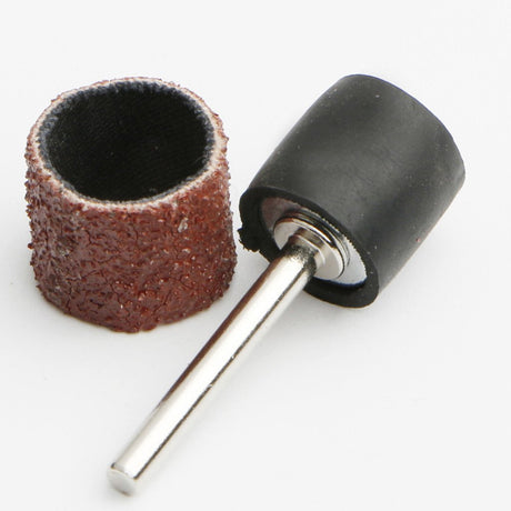 50pcs Sanding Drum Bands 40 Grit with 5pcs Sanding Mandrel Kit Rotary Nail Drill Tool 1/2 Inch Newzoll