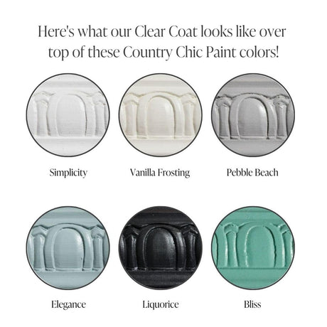 Clear Coat Quart (32oz) - Eco-Friendly Clear Satin Sheen Top Coat for Chalk Style Wood Furniture Paint, Non-Yellowing Waterproof Finish, Easy Application Country Chic Paint