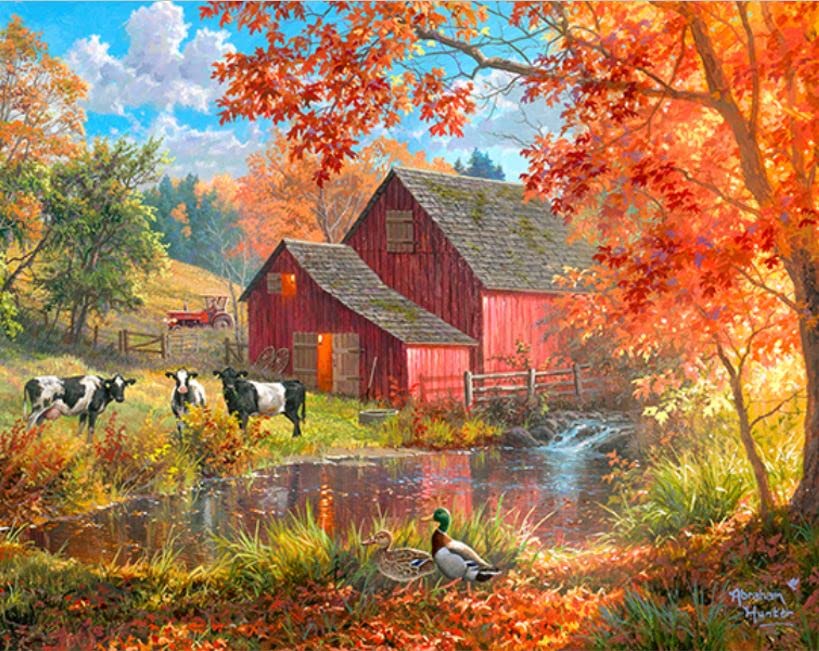 RoseArt - Abraham Hunter - Life on The Farm - 300 Piece Jigsaw Puzzle for Adults