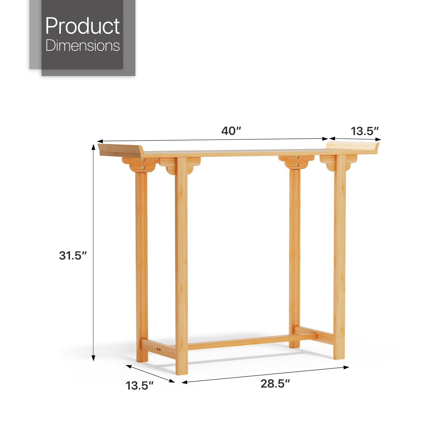 MoNiBloom Console Table, Industrial Entryway Table, Narrow Sofa Table with Shelves, Entrance Table for Entryway Hallway Living Room