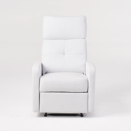 Christopher Knight Home Samedi PU Recliner, White 26.25D x 37.25W x 40H in GDFStudio
