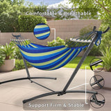 ANAGOO Double Hammock with Stand, 2 Person Hammock with Carrying Bag,Heavy Duty Portable,500 lb Capacity, Perfect for Both Indoors and Outdoors,Wide Blue ANAGOO