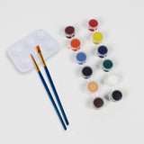 LNAUJS 4 Pack Paint Tray Palette, 6 Well Rectangular Plastic Palette for Oil, Watercolor Paint, White LNAUJS