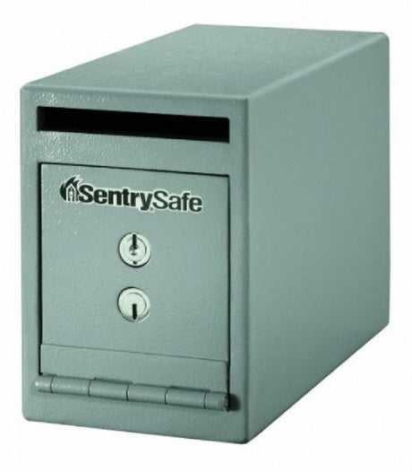 SentrySafe Depository Safe with Dual Key Lock, Steel Drop Slot Safe for Offices and Businesses, Stores Cash, Money, 0.23 Cubic Feet, 8.5 x 6 x 12.3 Inches, UC-025K SentrySafe