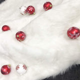 CHICHIC 48 inch Christmas Tree Skirt Faux Fur Xmas Tree Skirt Christmas Decorations Holiday Tree Ornaments Tree Decoration for Christmas Home Decorations, Xmas Party Holiday Decorations, Snow White CHICHIC