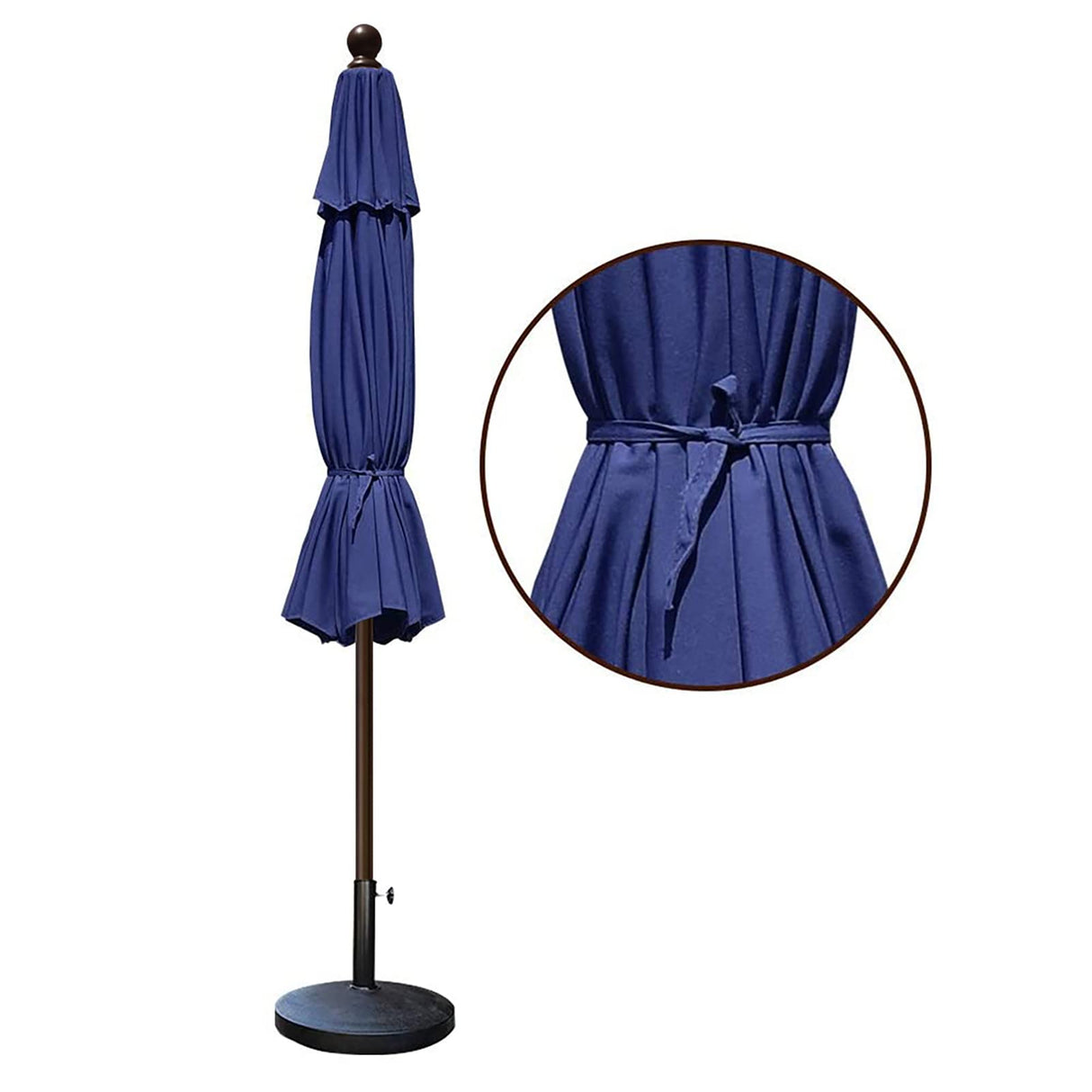 EliteShade USA 10-Year-Non-Fading 9Ft Market Umbrella Patio Umbrella Outdoor Table Umbrella with Ventilation, Navy Blue EliteShade