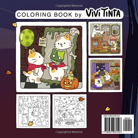 Spooky Fuzzy: Cute Creepy Coloring Book for Adults and Teens for Relaxation (Fuzzy Friends Coloring) Vivi Tinta