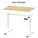 FLEXISPOT EN1 One-Piece Standing Desk 40 x 24 Inches Height Adjustable Desk Electric Sit Stand Up Desk Home Office Desks Computer Workstation (White Frame + Maple Desktop) FLEXISPOT