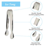 6PCS Ice Tongs Mini Sugar Tongs 4.25Inch Stainless Steel Small Serving Tongs, Small Kitchen Tiny Tongs for Appetizers,Tea Party, Coffee Bar, Desserts by Sunenlyst (Silver) Sunenlyst