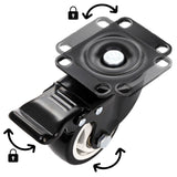 Yarlung 8 Pack 3 Inch Caster Wheels, Heavy Duty Plate Swivel Casters Set with Brake, 360°Rotating Caster No Noise Wheel for Cart, Furniture, Workbench yarlung